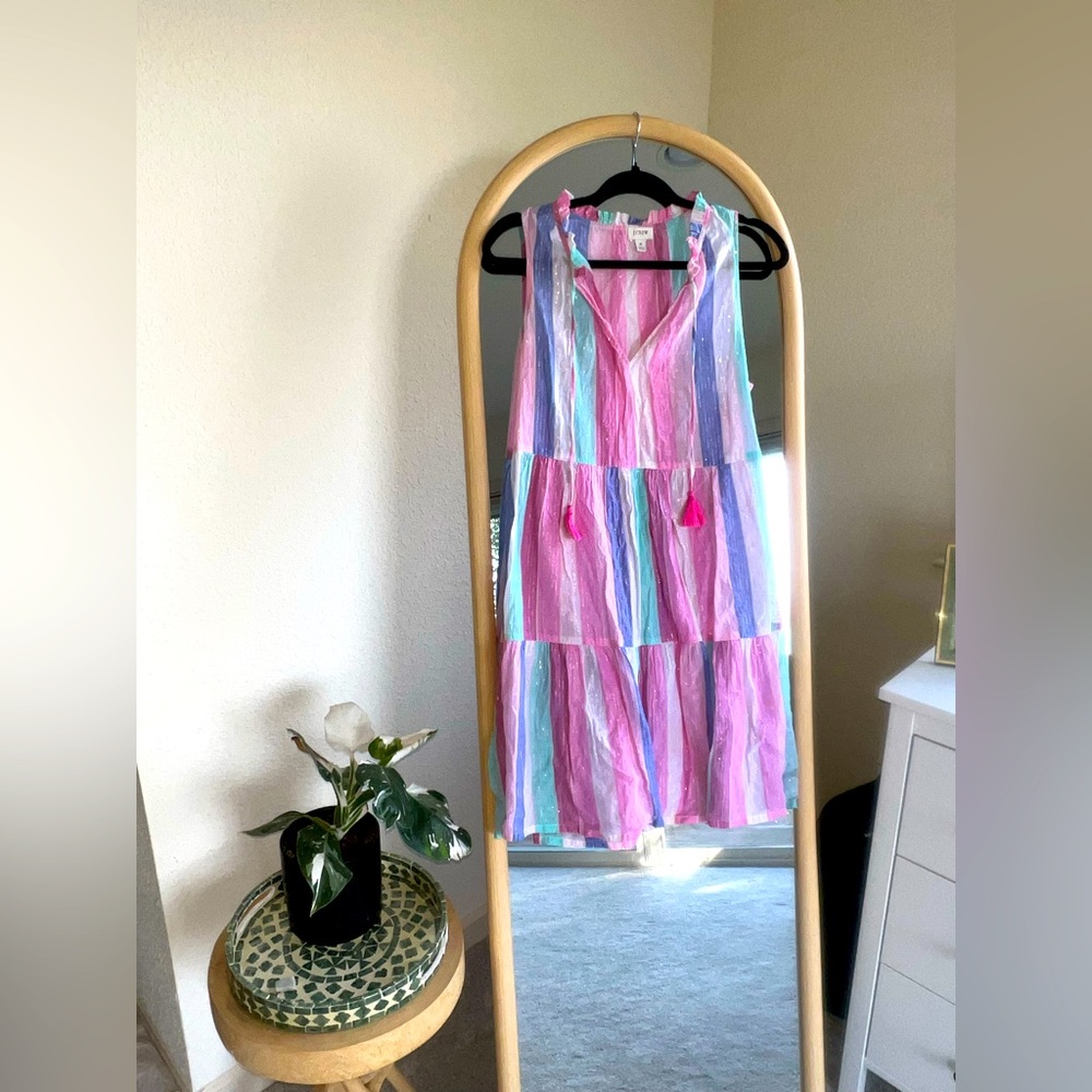 Colorful Striped and metallic coverup